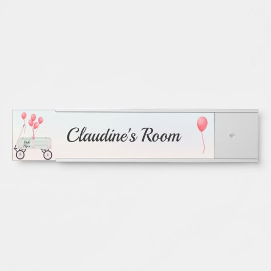 ガールズハッピーバースデーワゴンぶら下がったのネームプレート名 サインプレート (正面)