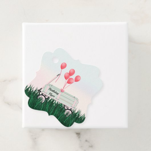 ガールズハッピーバースデーワゴン風船ギフトラベル フェイバータグ (インサイチュ)