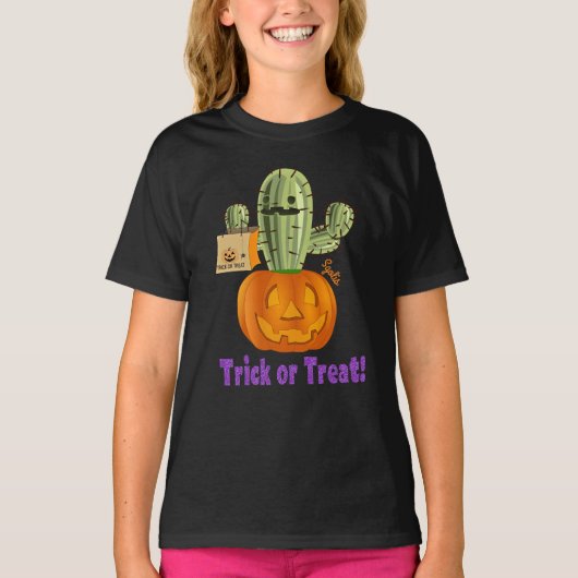 ガールズハロウィーンサボテン Tシャツ (正面)