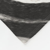 ガールズハンドスタンドゼブラプリントフェイクファー フリースブランケット (角)