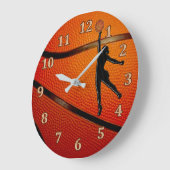 ガールズバスケットボールクロック、ガールズバスケットボールベッドルーム ラージ壁時計 (傾斜)