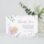 ガールズバタフライフラワーベビーシャワーサンキューカード サンキューカード (スタンド正面)