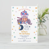 ガールズバックヤードムービーナイト誕生日パーティー 招待状 (スタンド正面)