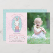ガールズバニー誕生日写真 招待状 (正面/裏面)