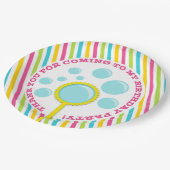 ガールズバブルパーティー誕生日 ペーパープレート (アングル)