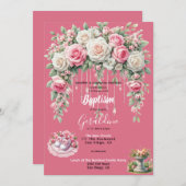 ガールズバプティスピンクフローラ 招待状 (正面/裏面)