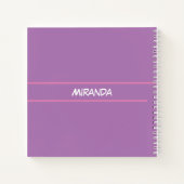 ガールズバレエダンサーパーソナライズされたパステル ノートブック (裏面)