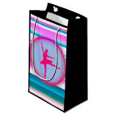 ガールズバレリナダンスストライプズ スモールペーパーバッグ (正面アングル)