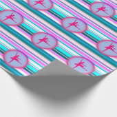 ガールズバレリナダンスストライプズ ラッピングペーパー (角)