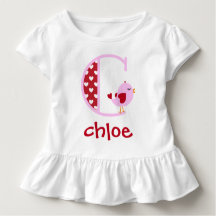 ガールズバレンタインズデイバードラッフルシャツイニシャルC