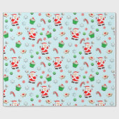 ガールズバレーボールクリスマスホリデー ラッピングペーパー (フラット)