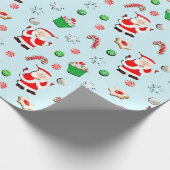 ガールズバレーボールクリスマスホリデー ラッピングペーパー (角)