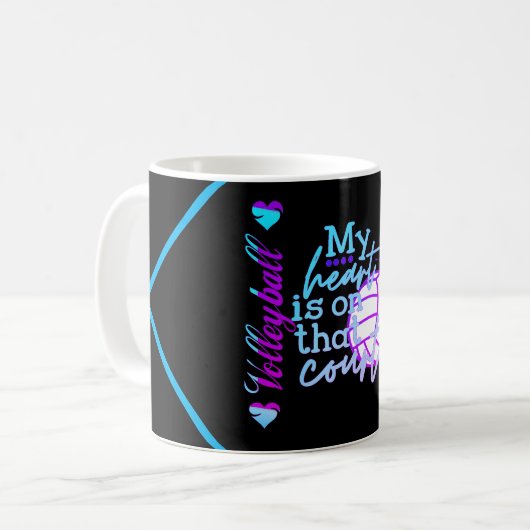 ガールズバレーボール私のハートは、そのコートにある コーヒーマグカップ (正面左)