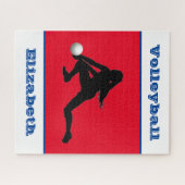 ガールズバレーボール赤白青ジグソーパズル ジグソーパズル (横)