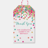 ガールズバースデーパーティーありがとうメッセージカード ギフトタグ (正面)