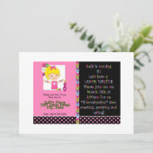 ガールズバースデーパーティー招待状レインボールームテーマ 招待状 (スタンド正面)