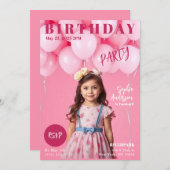 ガールズバースデーパーティー雑誌の表紙 招待状 (正面/裏面)