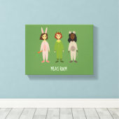 ガールズパジャマパーティールーム名 キャンバスプリント (インサイチュ (ウッドフロア))