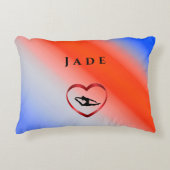 ガールズパティオティックレッドホワイト&ブルー体操 アクセントクッション (正面)