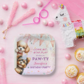 ガールズパピレッズポーティ誕生日紙プレート ペーパープレート (パーティー)