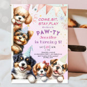 ガールズパピレッズポーティ8誕生日招待状 招待状