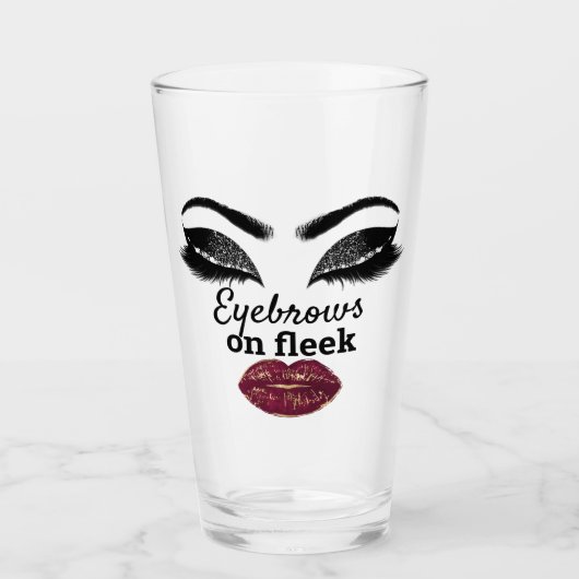 ガールズパワーカスタムブライダル赤キス唇まばたき タンブラーグラス (正面)