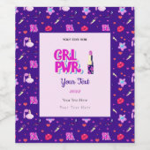 ガールズパワー ワインラベル (シングルラベル)