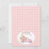 ガールズパンプキントラック秋の紅葉フローラ誕生日 招待状 (裏面)