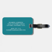 ガールズパーソナライズされたトリップカスタムトレンディーストライプ ラゲッジタグ (裏面横)