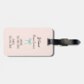 ガールズパーソナライズされたバレリナダンサースクールバッグラベル ラゲッジタグ (裏面横)