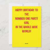 ガールズパーソナライズされた誕生日フラットホリデーカード シーズンカード (裏面)