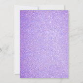 ガールズパープルグリッターフローラ10thバースデーパーティー 招待状 (裏面)
