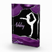 ガールズパープルグリッター体操ダンスまたは応援 フォトブロック (右)