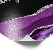 ガールズパープルグリッター体操ダンスまたは応援 フォトプリント            (角)