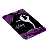 ガールズパープルグリッター体操ダンスまたは応援 マグネット (右側)