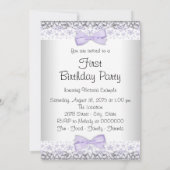 ガールズパープルグレイ最初の誕生日パーティー 招待状 (裏面)