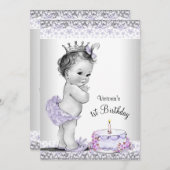 ガールズパープルグレイ最初の誕生日パーティー 招待状 (正面/裏面)