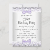 ガールズパープルグレイ1st誕生日パーティー 招待状 (裏面)