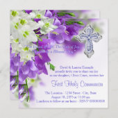 ガールズパープルフローラクロスファースト通信 招待状 (正面/裏面)