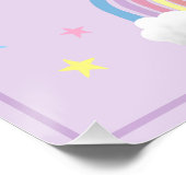 ガールズパープルユニコーン誕生日パーティー歓迎サイン ポスター (コーナー)