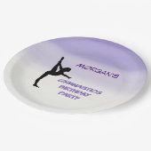 ガールズパープル体操グラデーションパーティー ペーパープレート (アングル)