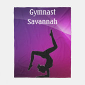 ガールズパープル体操フリースブランケット フリースブランケット (正面)