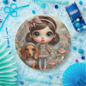 ガールズビッグアイズダックシュントパーティー紙プレート ペーパープレート (パーティー)