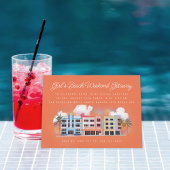 ガールズビーチウィークエンドゲタウェイ誕生日バチェロレッテ 招待状