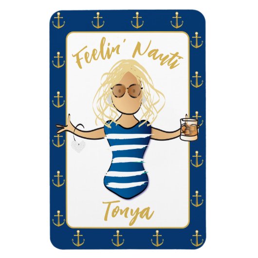 ガールズビーチウィークエンドフォーおもしろいズバケーションドア マグネット (縦)