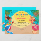 ガールズビーチパーティー 招待状 (正面/裏面)