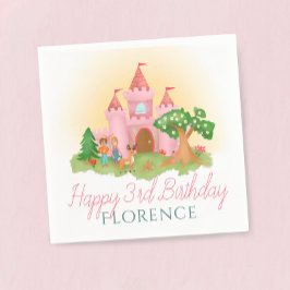 ガールズピお洒落ックフェアリータリープリンセス誕生日 スタンダードカクテルナプキン