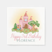 ガールズピお洒落ックフェアリータリープリンセス誕生日 スタンダードカクテルナプキン (正面)