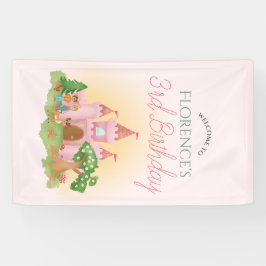 ガールズピお洒落ンクプリンセス誕生日へようこそ 横断幕