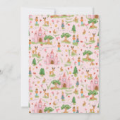 ガールズピガーリーックフェアリータリープリンセス子供の誕生日 招待状 (裏面)